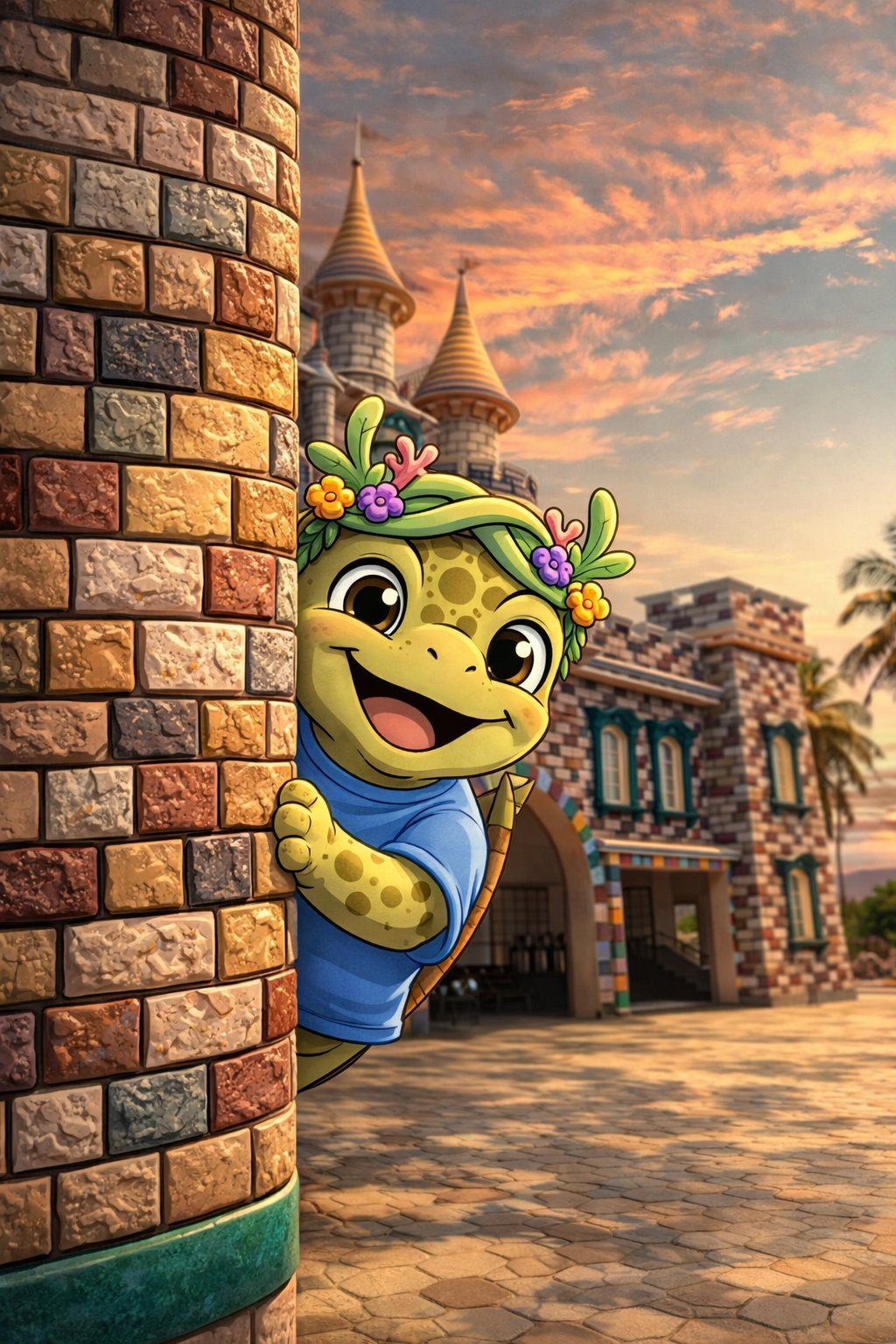 Oli mascot at castle
