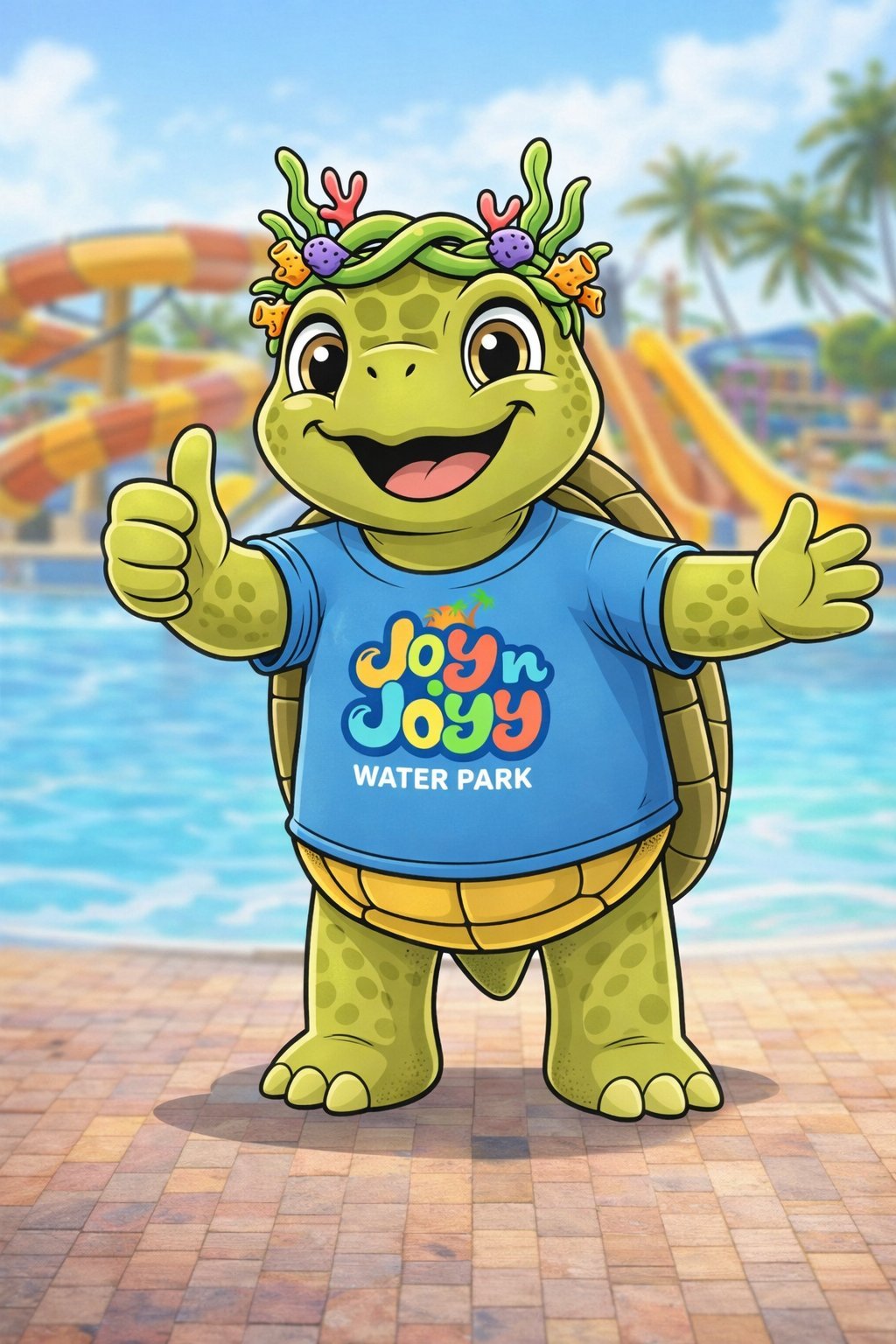 Oli mascot JoyNJoyy thumbs up